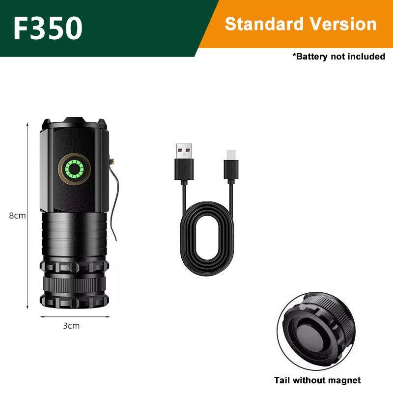 Superstarke Mini-Blitz-Taschenlampe Safety Hammer LED Mini Flashlight Powerful Type-C Rechargeable 18350 Battery Torch SST20 200
