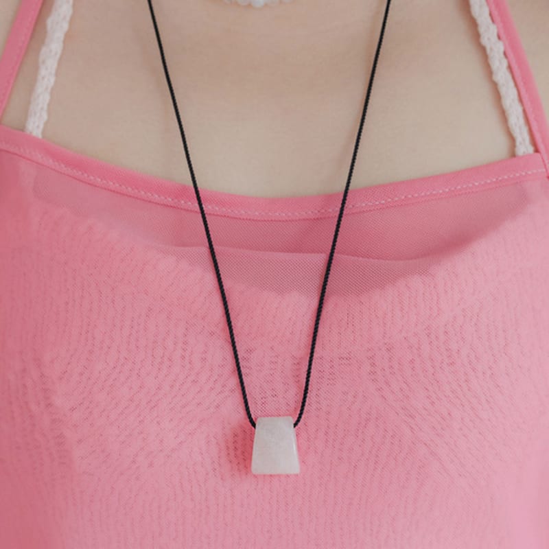 

NUDOOR Trapeze stone necklace Deep Green