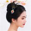 1 piece of sturdy and gorgeous alloy headwear peacock feather hairpin bright and exquisite color elegant and durable