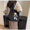 Women's Large Cute Bear Canvas Tote - Versatile Shoulder Bag for College & Commute
