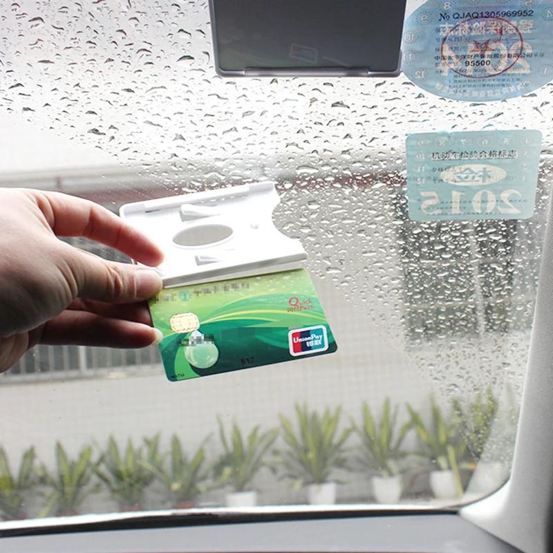 Custodia per Tessere Auto Clip per Biglietti Parcheggio Porta Tessere Auto per Vetro Parabrezza Custodia Porta Tessere Identificative Organizzazione Auto