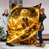 1pc Agatsuma Zenitsu (2) Theme Blanket - Digital Print, Polyester, Cozy for All Seasons, Perfect for Outdoor, and Travel