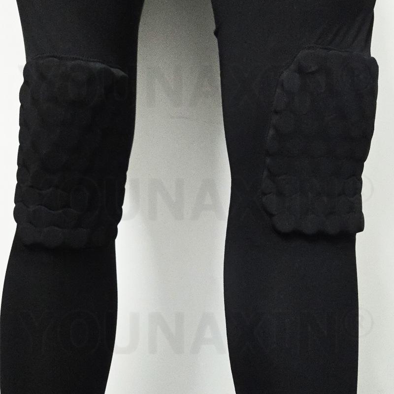 Unisex Black Knee Pads Protection Basketball Football Running Pants Cycling Sports Top Anti-collision Breathable M L XL 2XL 3XL