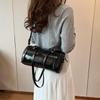 Yogodlns Underarm Barrel-shaped Bag For Women New Fashion Solid Crossbody Bag Versatile Large Capacity Shoulder Commuter Bag