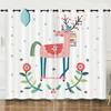 Curtains European And American Cartoon Animals Bear Deer Digital Printing Blackout Curtain Bedroom Punching