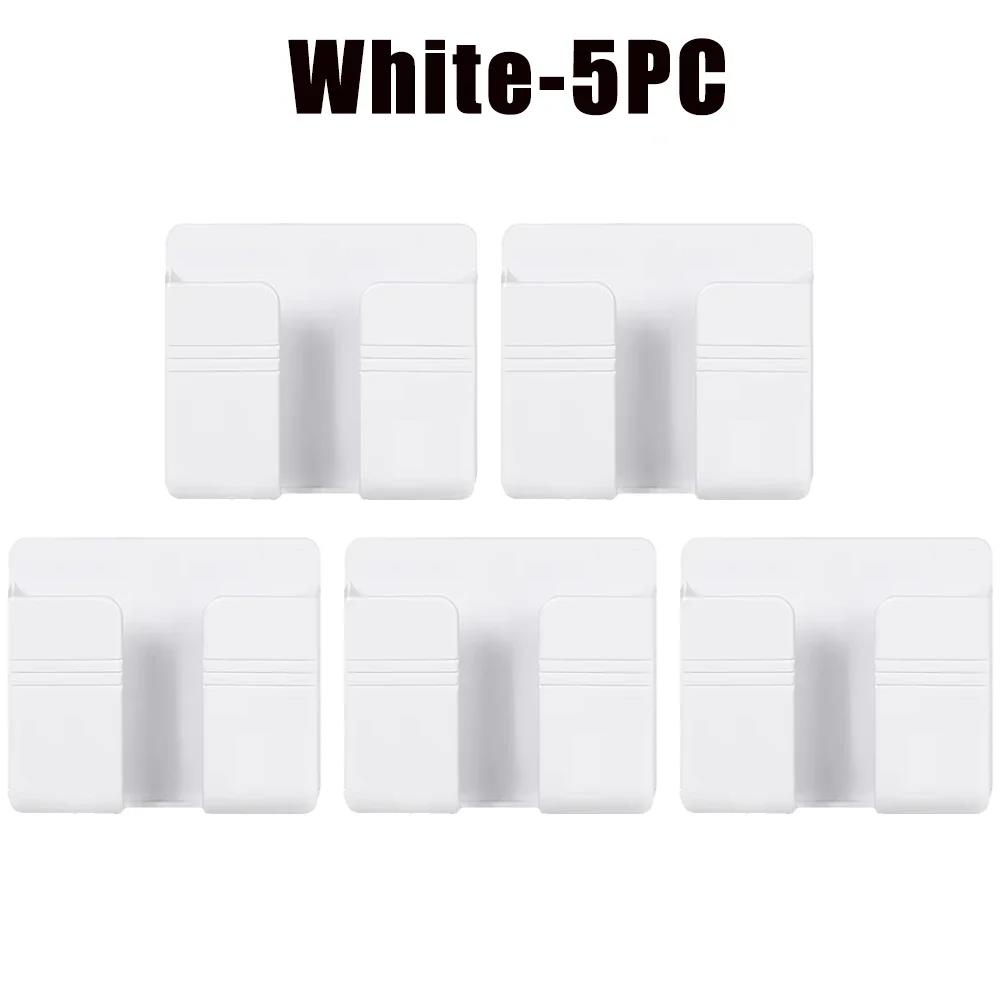 Smartphone Charging Station Wall Mount Multifunction Dock Storage Organizer Box Remote Control Holder Shelf Bracket Space Cup Holders 5