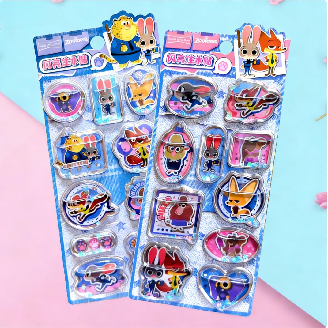 Zootopia Shake Stickers Nick Notebook Album Diary Handbook Decorations Cute Judy Anime Stationery School Students 3D DIY S for Kid Friendly