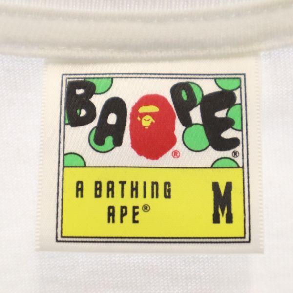 A Bathing Ape Shark Print Short Sleeve T-shirt M White System SHARK Men's Used