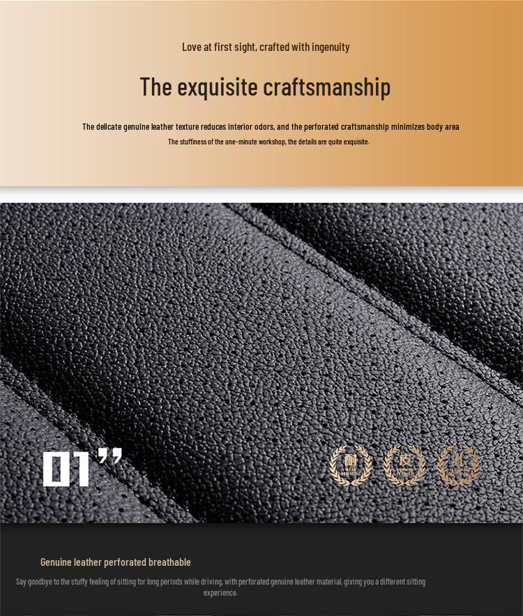 Universal Genuine Leather Seat Cover for Lynk & Co 06 - All-Season Car Pattern Design