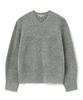 MILLO ARCHIVE Crop Silhouette V-Neck Knit [Melange Gray]