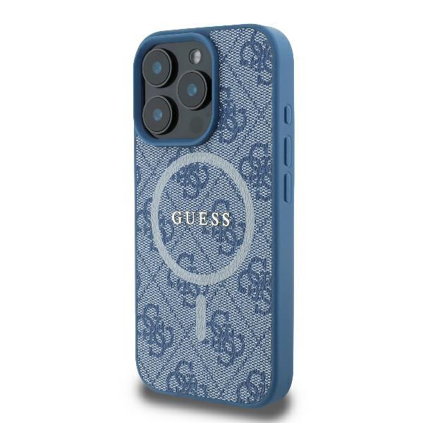 Guess Guhmp16Lg4Gfrb Iphone 16 Pro6.3 Niebieski/Blue Hardcase 4G Ring Classic Logo Magsafe