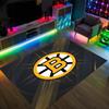 Boston Bruins Design Crystal Velvet Carpet Cozy Non?Slip Printed Rug For Bedroom Living Room Entrance