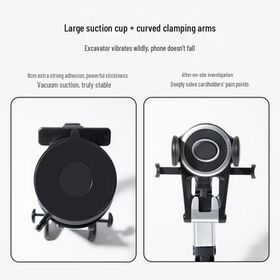 Multi-Functional Suction Cup Car Phone Holder with Multi-Angle Adjustment for Large Trucks