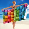 Colorful Printed Microfiber Beach Towel, Quick-Drying Soft for Beach Pool Bath Yoga Fitness Camping Travel
