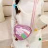 Adorable Cartoon Star Shoulder Bag For Girls With Rainbow Stripes And Heart Design