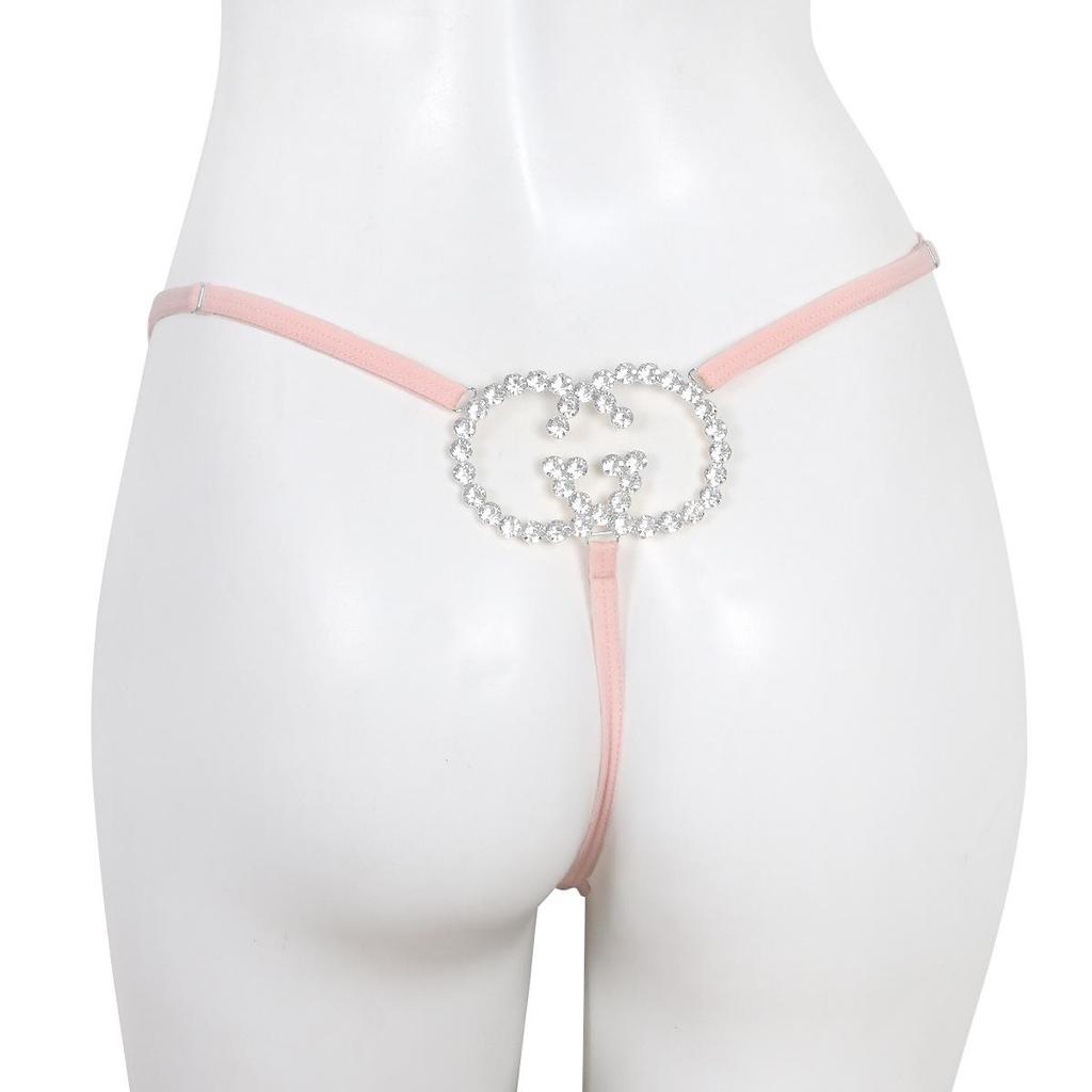 Custom Rhinestone Letter Body Chain Thong - Party & Nightclub Wear