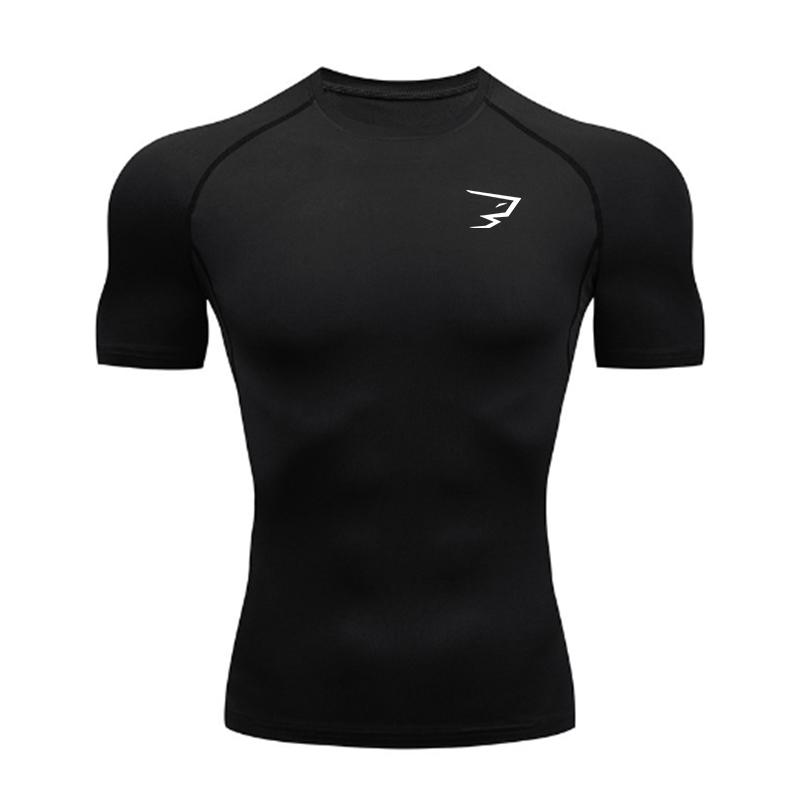 Men's Quick Dry Short Sleeve Gym Running Moisture Wicking Round Neck T-Shirt Training Exercise Gym Sport Shirt Tops Lightweight