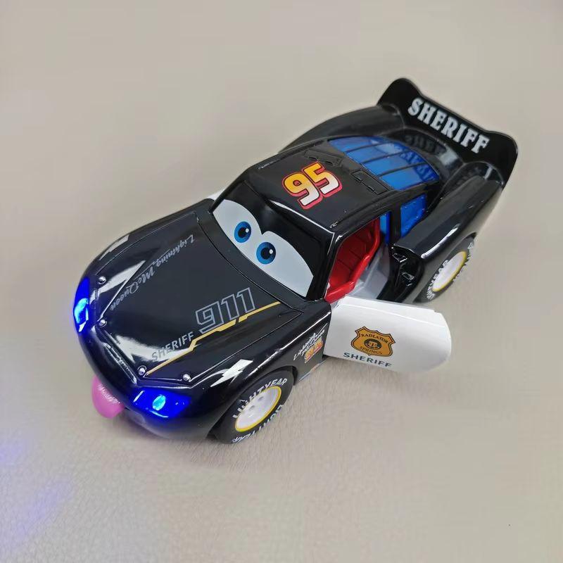 Toy Story Model Car Lightning Mcqueen Metal Diecast With Lights Inertial Pull-Back Wheel Spit Out Your Tongue Cars Toys 3 Kid Friendly Entertaining