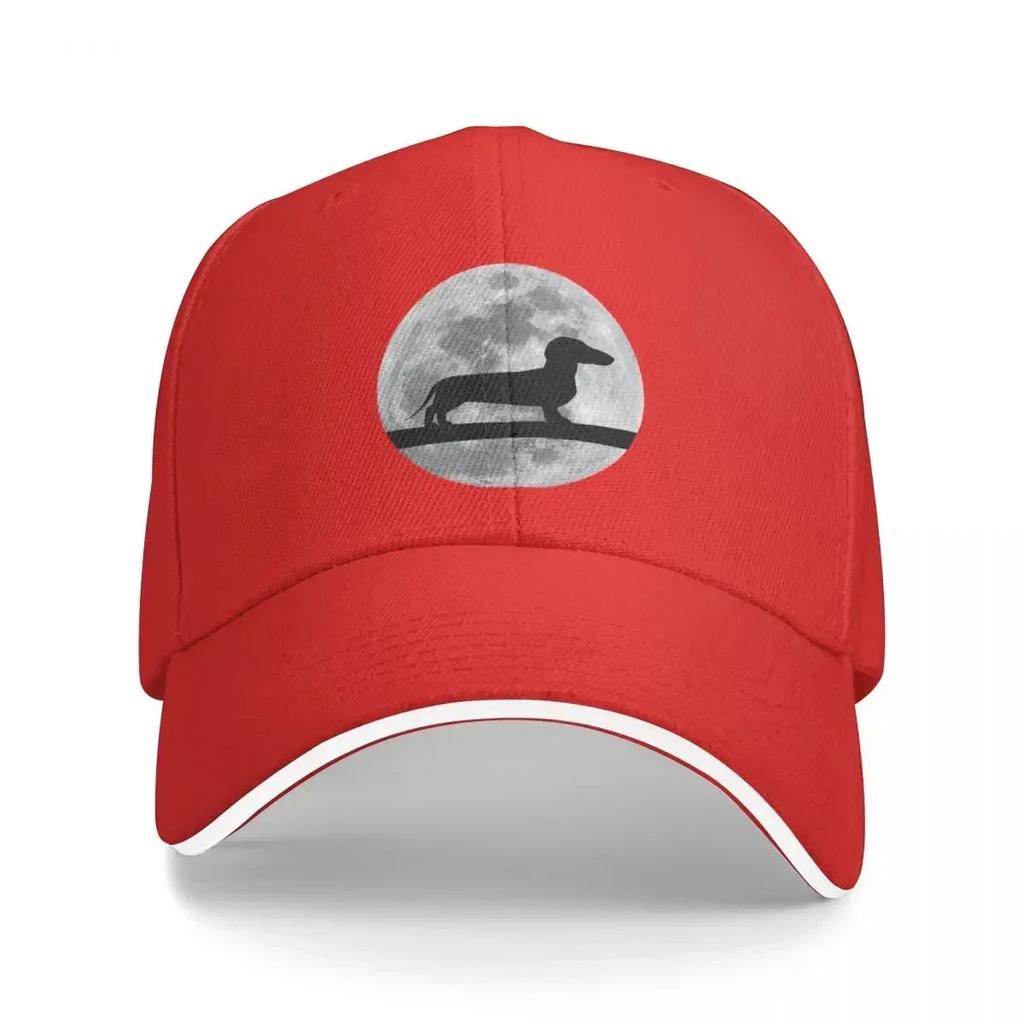 Dachshund Dog Night Moon dachshund Lover Baseball Cap  Hat Adjustable Dad Hat Sports Streetwear Outdoor for Sun Protection