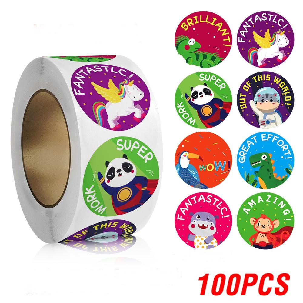 100-500Pcs High-Quality Cute High-Quality Cartoon High-Quality Animals High-Quality Reward High-Quality Stickers High-Quality For Youngsters