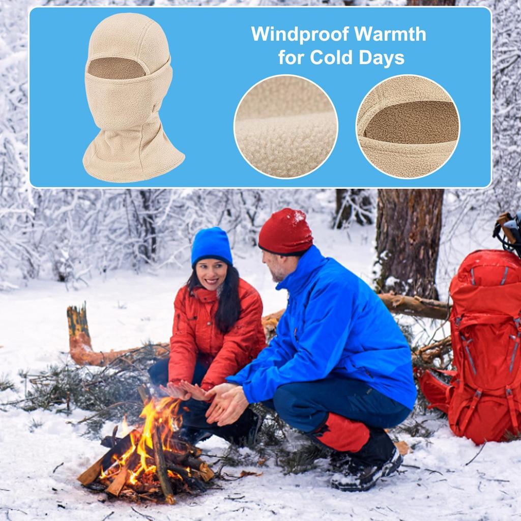 Warm Hat Neck Warmer Hood Gear Cold Weather Warm Fleece Ski Masque For Snowboarding Work Hiking Commuting Riding Traveling