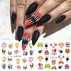 New nail art stickers ins Halloween series funny skull watermark nail stickers nail