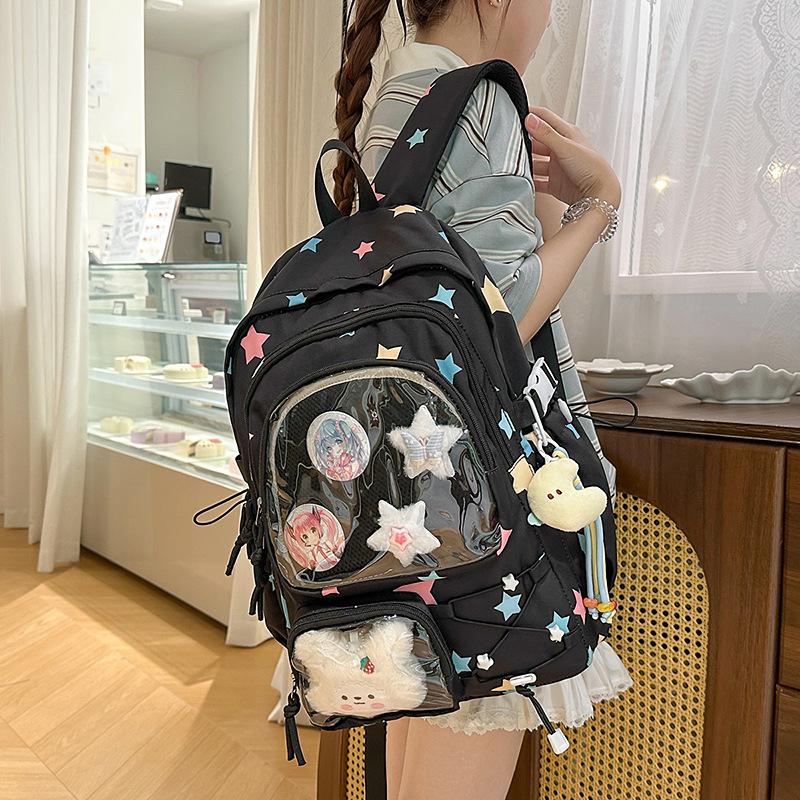 New Girls High-value Commuting Campus Junior High School High School Students Large-capacity Ins Travel Pain Bag Backpack Women