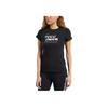 Reebok Te Graphic Logo Letter Crew Neck Short Sleeve T-Shirt Women T-Shirts Black FK6741