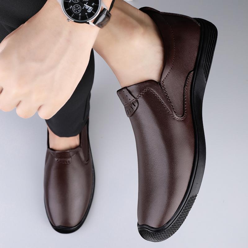 Men  Real Leather Shoes Fashion Men Boat Shoes Brand Men Casual Leather Shoes Male Flat Shoes Business Formal Shoes