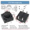 Waterproof Dustproof Vertical 4-Pin Micro Switch 12*12 Push Button (4.3/5/7/8/10/12mm)