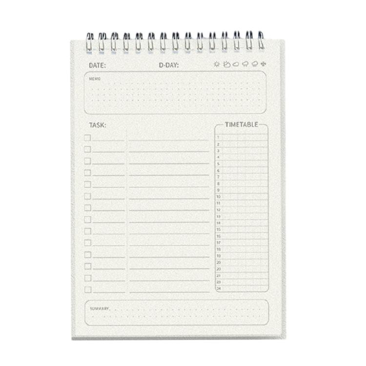 

Twin Coil Binding Planner Notebook Academic Planner Weekly Planner Notebook with Waterproof PP Cover for Student 1