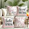 Enchanting Sakura - Themed Pillow Cover: Welcome Spring & Embrace Sweet Home Sofa Bed Cushion Cover Home Room Decoration