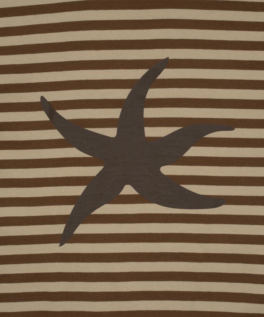 THE COLDEST MOMENT Tcm Starfish Stripe T (Brown)