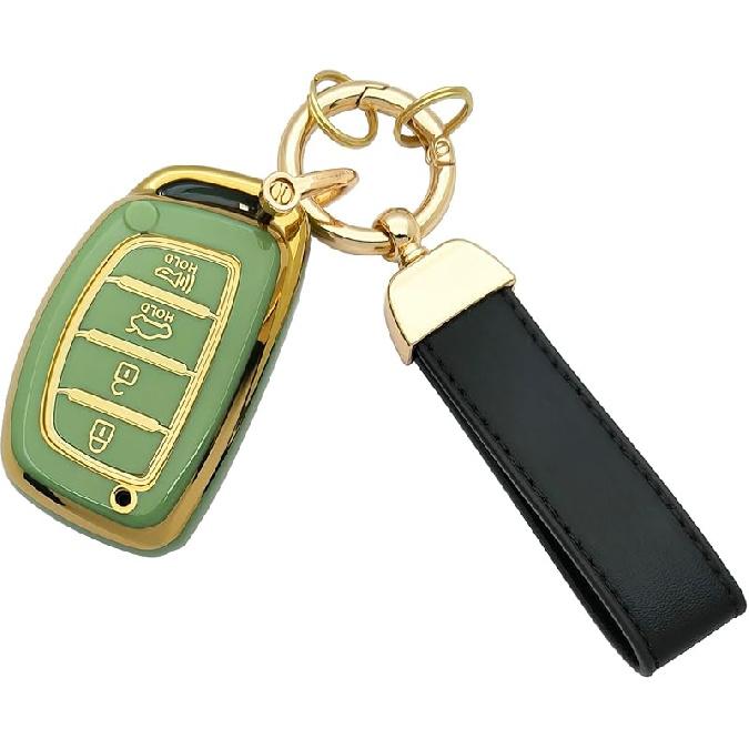 TPU Key Fob Cover Case Fit For 2018 2017 2016 2015 2014 2013 Hyundai Sonata Tucson Elantra Keyless Entry Key Fob