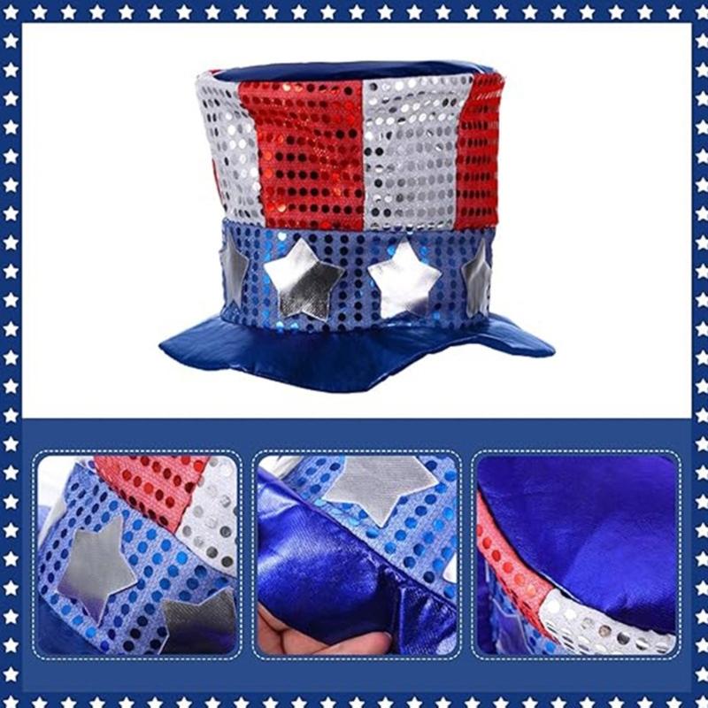 Patriotic Independence Day Outfits American Flag Costumes Accessories 4th of July Costume for Dress Up Cosplay Party
