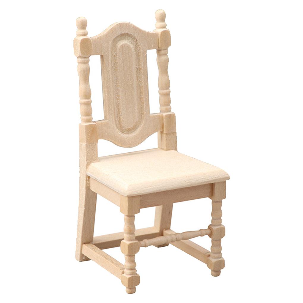 

Мебель для имитации дерева 1:12 Масштаб Миниатюрный ресторан Гостиная Кухня Стул Игровая кукла Домашние игрушки Подарки Младенцы