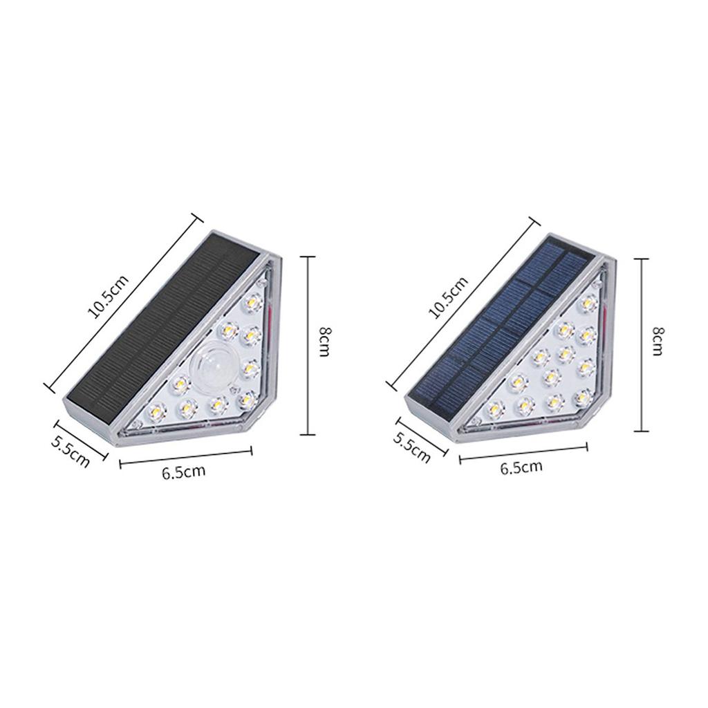 2 Pack Solar Step Lights, 800mAh Waterproof LED Stair Lights Deck Lighting Outdoor Decor for Stairs, Pathway, Walkway,