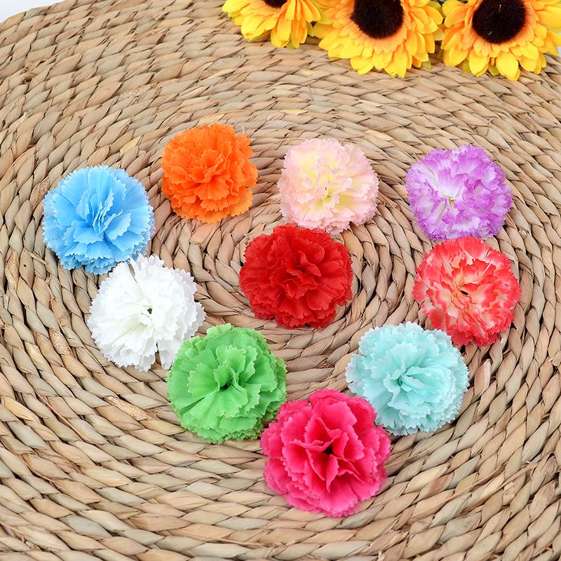 Retro Carnation Fake Flower Hairpins and Brooches - Handmade Hair and Clothing Accessories