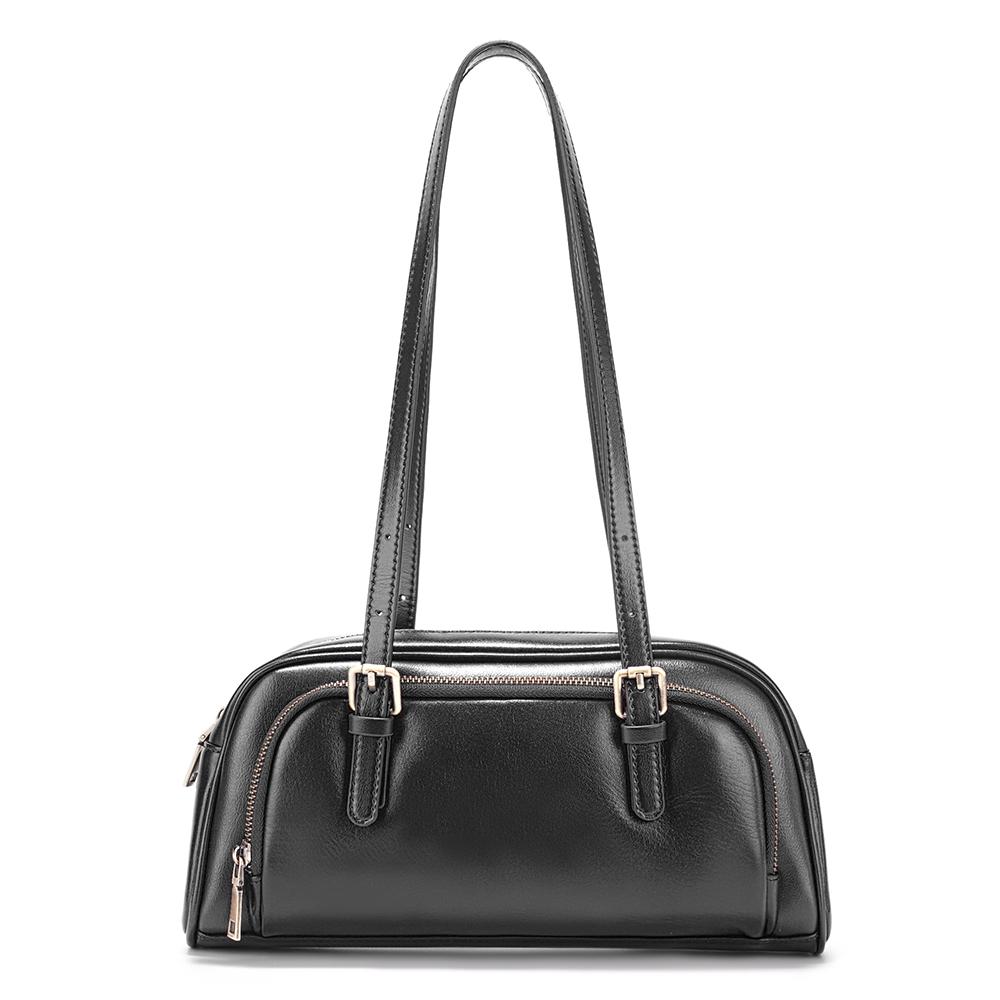 Women French Style Underarm Bag Genuine Leather Shoulder Bag