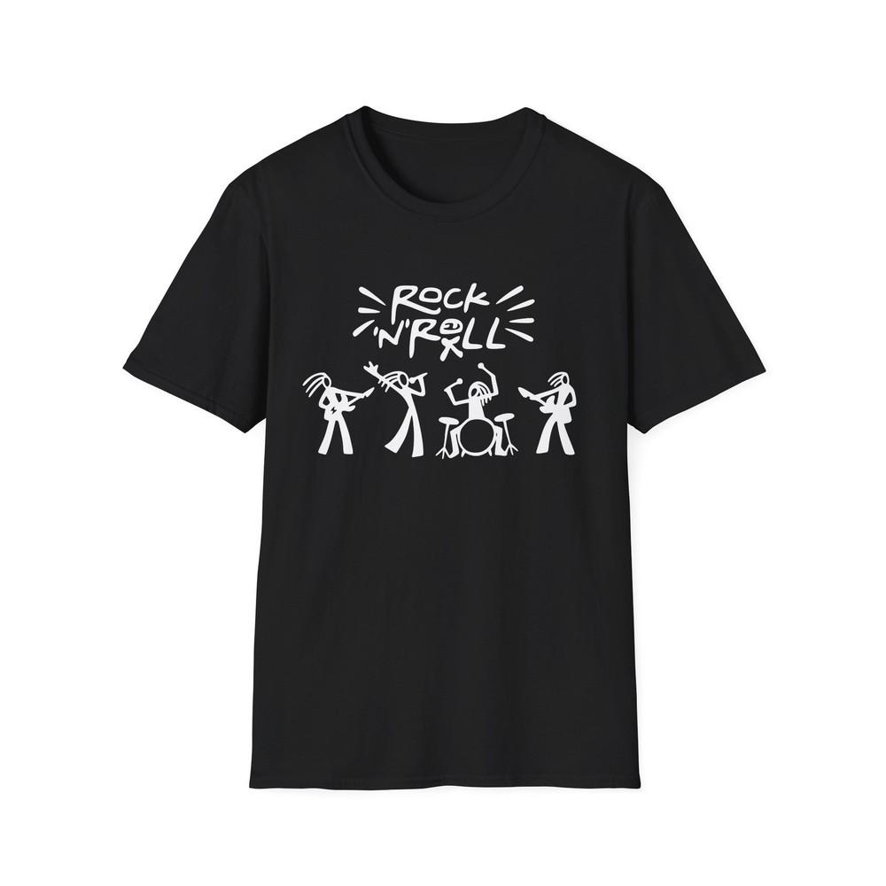 Hand Drawn Rock Band Unisex Softstyle T-Shirt, Music Fan Tee, Concert Shirt