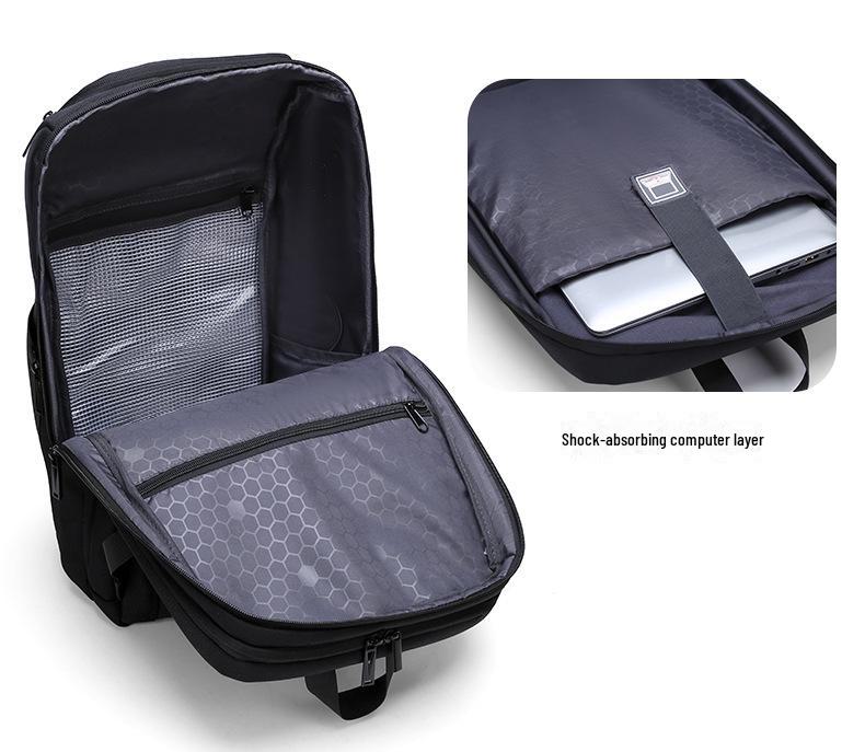 High-Capacity Waterproof Unisex Backpack: Trendy Travel & School Bag with Laptop Compartment