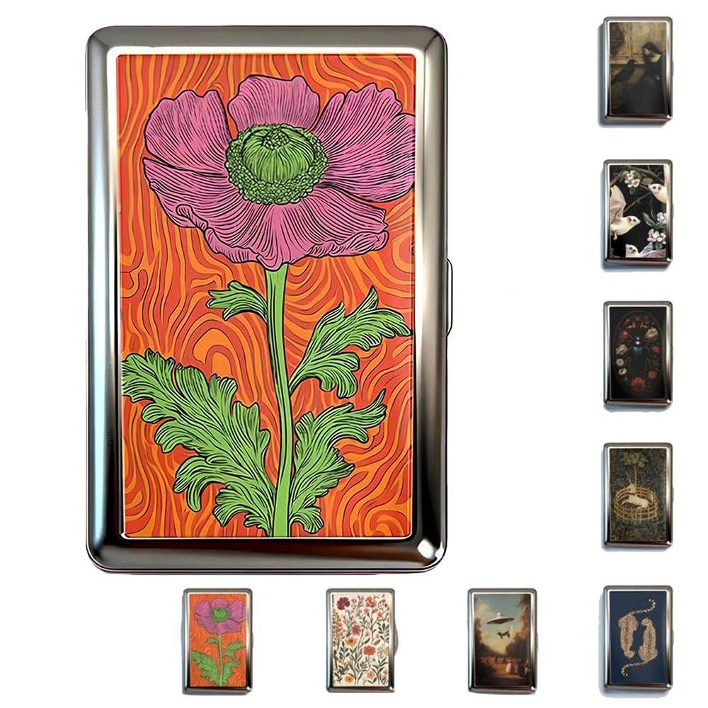 Vintage-Style Vintage Card Case Metal Material Versatile Design Metal Case Multi-function Easy Snap Card Holder