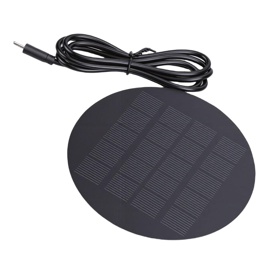 Portable Solar Panel Water Proof 1.2W Polycrystalline Silicon Solar Panel Charger with Type C Port for Mobile Phones