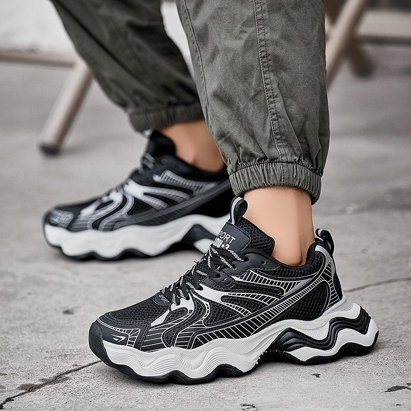 Autumn new ins men's shoes dad shoes Hong Kong style platform heightening retro student versatile fashion casual sports shoes