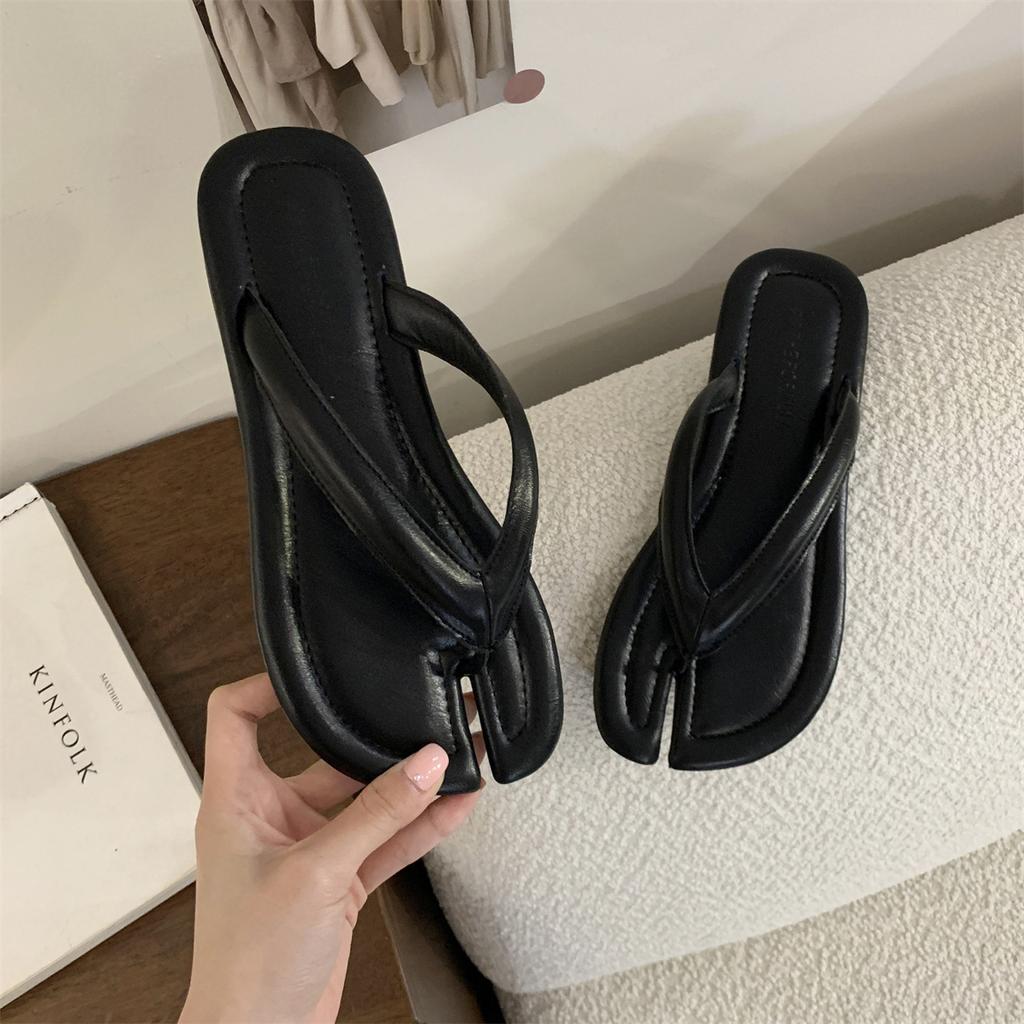 Fashion Bailamos 2025 Ladies Clip Toe Flip Flops Silver Tabi Ninja Slippers Woman Beach Shoes Flat Sandalias Femme Slides Split Toe Sand
