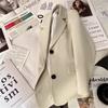Damen Blazer Jacke Frühling Einreiher Lässig Schmale Passform Anzugmantel