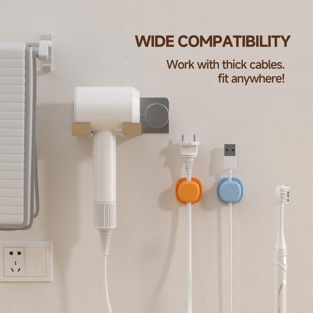 Rotatable Cable Organizer Desktop Data Cable Storage And Collection Mobile Phone Charging Cable Clip Spring Fixed Cable Organizer