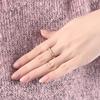 Cute 3mm Romantic Wedding Engagement Rings Women AAA+ CZ Stone Crystal Ring