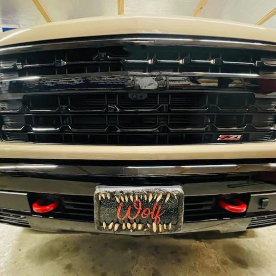 Halloween Horror License Plate Frame Universal Fit Simple Installation Weather-Proof