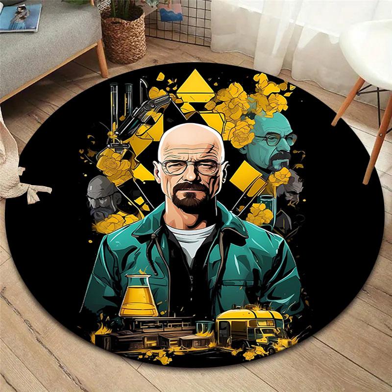 breakingbad Round Area Rug,Carpet Rug for Living Room Bedroom Sofa Playroom Decor,Non-slip Floor Mat